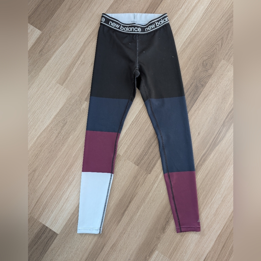 Colorblock Leggings with Logo Waistband